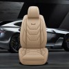 Unbranded Beige Universal Leather Full Set Car Seat Cover 5-Seats