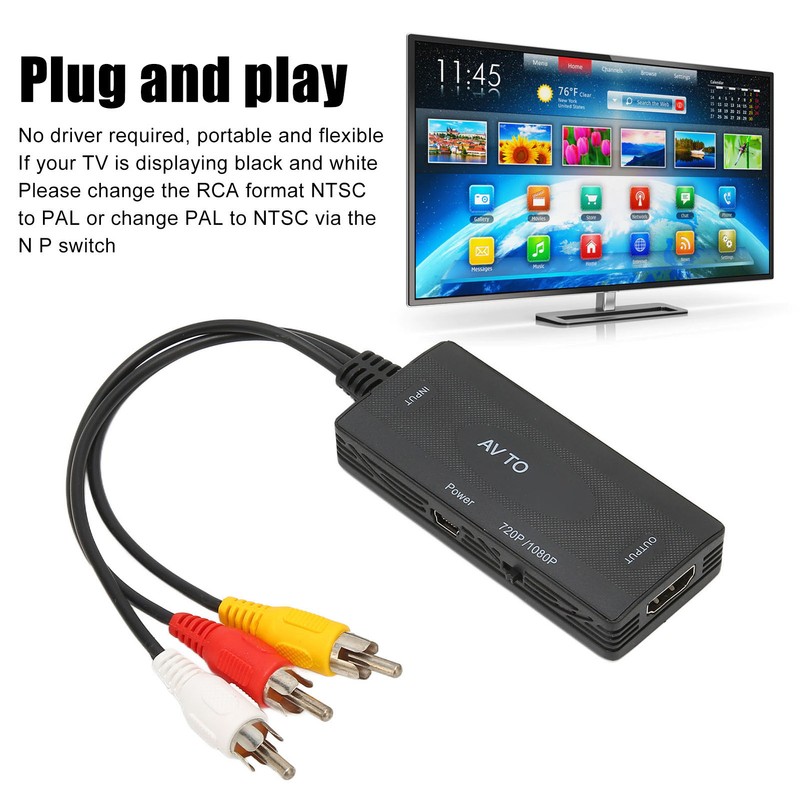 HD Video Converter Box RCA and AV and Composite to