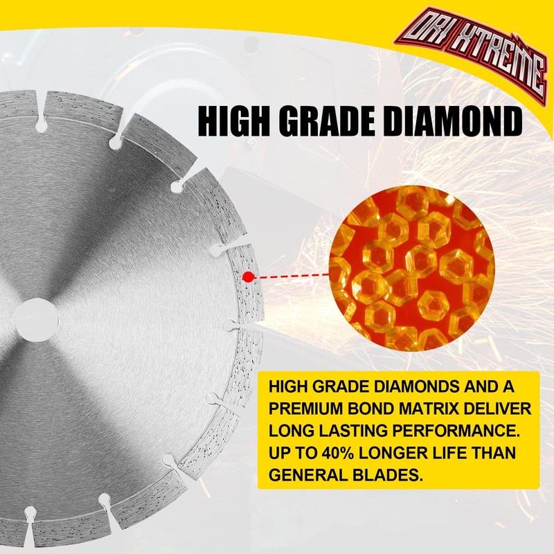 ORIXTREME 14 Inch Diamond Concrete Saw Blade, Turbo Segmented General