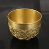 Brass Tea Cup Exquisite Embossed Patterns Retro European Small Coffee