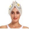 Toalla de microfibra para el cabello con botón absorbente y