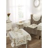 Emma Barclay Spring Embroidered Tray Cloth in Cream - 12x18