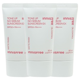 Innisfree Tone Up No Sebum Sunscreen EX 3 Pieces / 이니스프리 톤업 노세범 선스크린 EX 3개