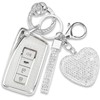 Simocky Key Fob Cover with Diamond Keychain Car Key Shell