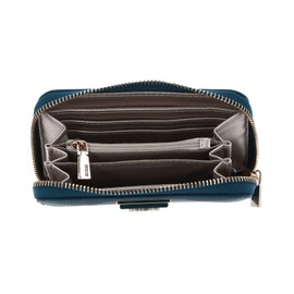 GUESS Meridian SLG Medium Zip Around Wallet Teal, teal, Elegant