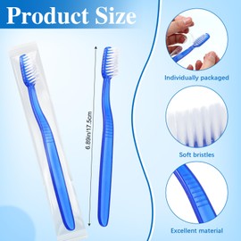 Ziliny 400 Pcs Prepasted Disposable Toothbrushes Bulk Individually Wrapped Pre Pasted Soft Bristle Tooth Brush Set Travel Colorful Toothbrushes for Homeless Gift Hotel Camping Travel