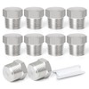 TAISHER 10 Pcs Stainless Steel Outer Hex Thread Socket Pipe
