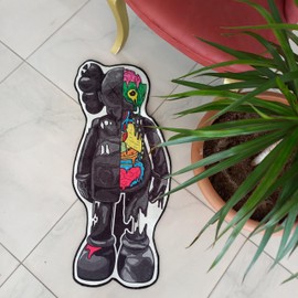 Rugendary Ka-ws Rug Popular Hypebeast Room Decor Unique Design Sneakerhead Carpet Nonslip Backing Street Art Mat Machine Washable Cool Rug (Hypebeast-4, 1.3x3 ft. (Eco))