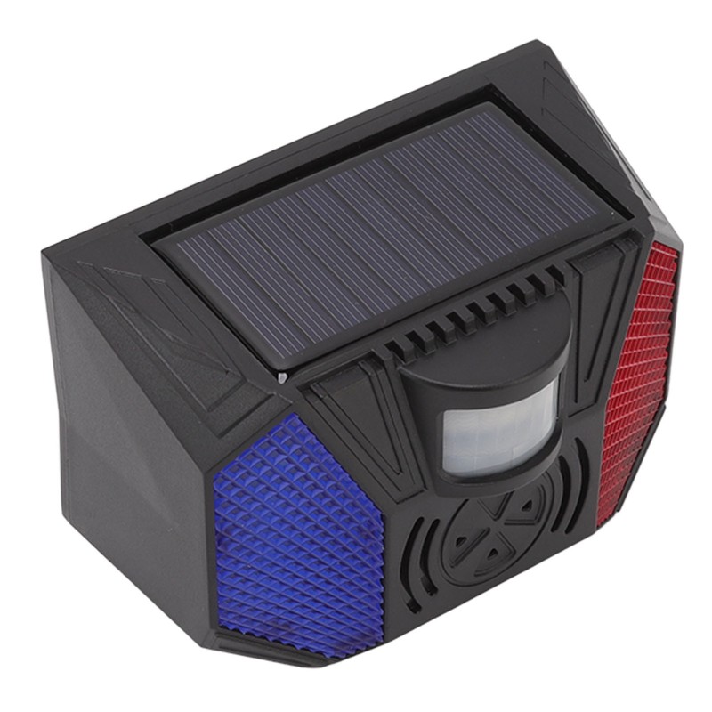 Solar Security Alarm Siren with Remote Control USB Cable Yard