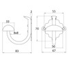 MS Beschläge Wall Hook Coat Hook Rustic Design Coat Hook