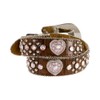 M&F Western Girls' Hearts Belt (Little Big Kids), Brown, 26