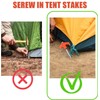 8Pack Tent Stakes-8” Drill in Heavy Duty Ground Pegs Screw