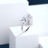 Miaofu Engagement Rings 18 Carat White Gold Plated 925 Sterling