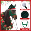 Paterr 4 Pcs Christmas Horse Accessory Xmas Santa Elf Reindeer