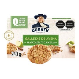 Quaker Galletas De Avena Manzana y Canela 240 g