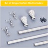 NICETOWN Antique White Curtain Rods for Windows 72 to 144