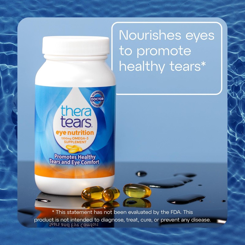 TheraTears Omega 3 Supplement for Eye Care, 1200mg Fish Oil