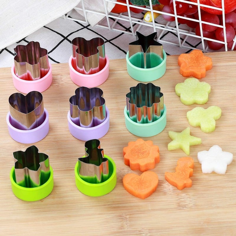 Vegetable Cutter Shapes Set (8 Pack) – 1.5" Stainless Steel