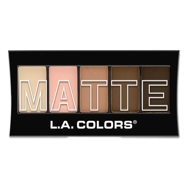 L.A. COLORS Matte Eyelid Color Palette 0.25 Oz 5 Blendable