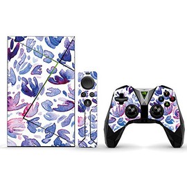 MightySkins Skin Compatible with NVIDIA Shield TV (2017) Pro - Blue Petals | Protective, Durable, and Unique Vinyl Decal wrap Cover | Easy to Apply, Remove, and Change Styles | Made in The USA