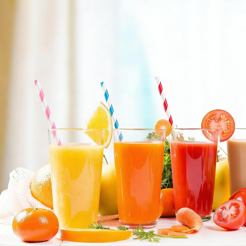 Lychico 300 Pack Paper Straws, Biodegradable Drinking Straws Assorted Colours,