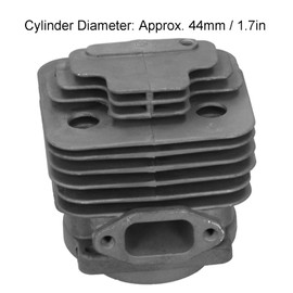 Kit de Pistón de Cilindro para Motor de 52CC 44F-5, Juego de Piezas de Máquina Cortadora de Cepillo de Carbono, Piezas de Motor, Aleación de Aluminio de Alto Silicio, 44mm / 1.7in