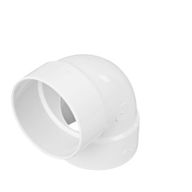 NDS 4P02 PVC 90-Degree Elbow, 4-Inch, for Hub X Hub Solvent-Weld Connections, for Use with 4-Inch Sewer and Drain Pipes, White