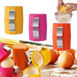 Egg Shell Opener for Hard Boiled Eggs, 3PCS eggshell opener, hard boiled egg peeler, Quickly Cutting Off Cooked Eggs, Handheld Egg Cracker Tool, Egg Shell Remover Suitable for Both Raw and Boiled Eggs