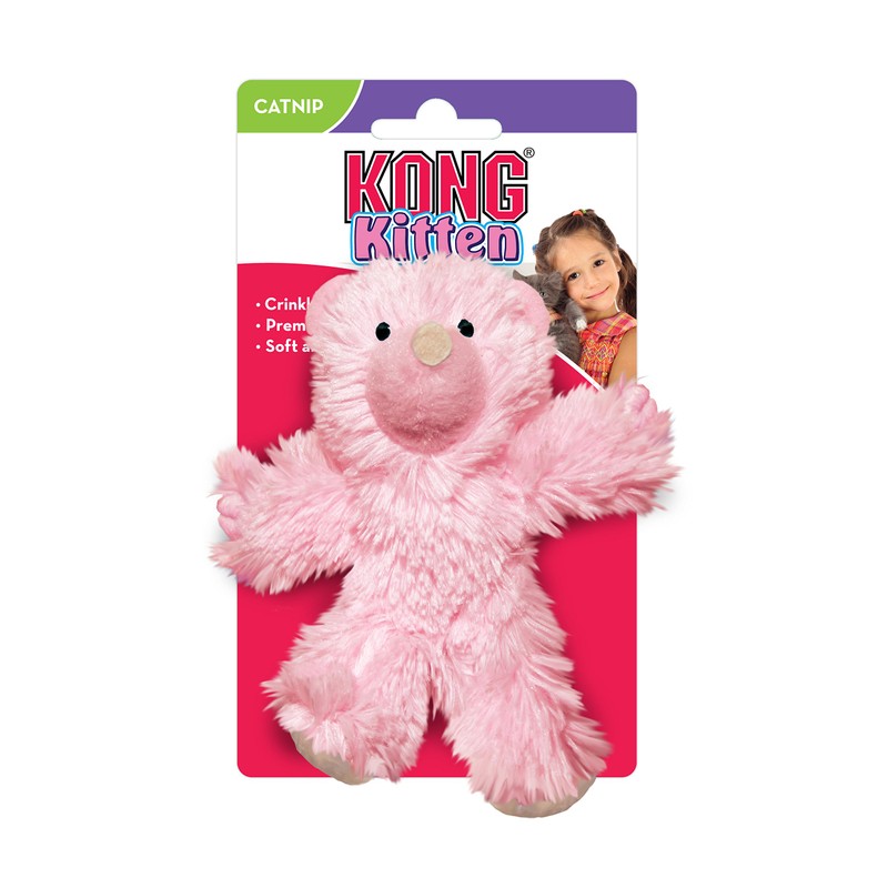 KONG Kitten Teddy Bear Cat Toy (Color Assorted)