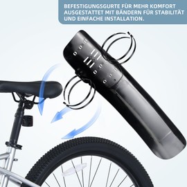 MEGHNA Bicycle Mudguard Set Front and Rear Bike Fender Universal Mudguards for MTB Road Bike Quick Release Suitable for Bicycles from 20-29 Inches