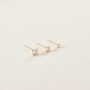 Gold&Deer 14k Goldfield Basic Crystal Cubic Earrings 4mm / 골드앤디어