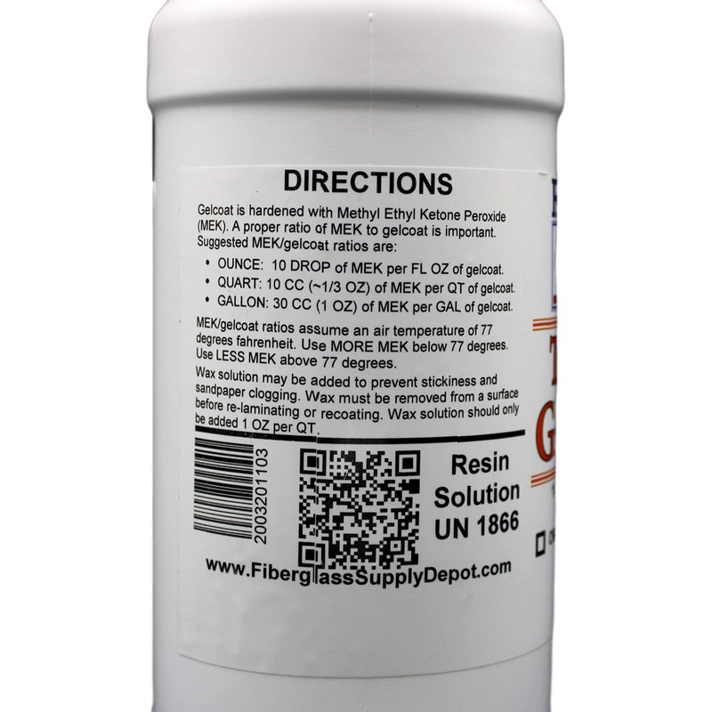 Red Tooling Quart with 15cc Hardener (MEKP)