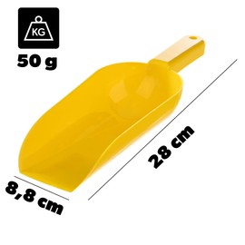 KADAX Food Scoop 28 cm, Plastic Flour Scoop for Dispensing Flour, Sugar, Grains and Animal Food, Food Scoop (1 Piece)