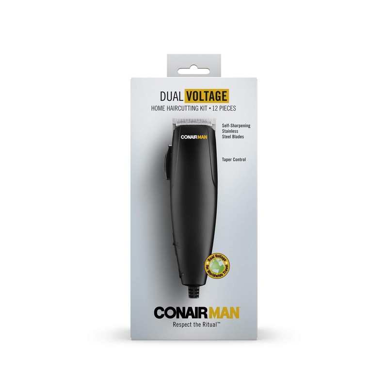 ConairMAN Dual Voltage, Hair Clippers for Men, 12-piece Hair Clipper,