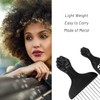 Metal Afro Hair Pick Comb Set - 2Pcs African Curling