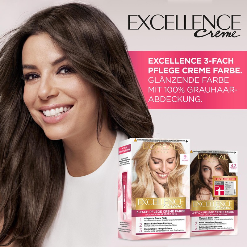 L'Oréal Paris Excellence Cream Pack of 3 x 268 g