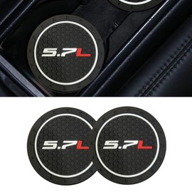 2Pcs 2.75 Inch Cup Holder for with hemi 5.7 for Chrysler 300 SRT for Chrysler 300/C/ 300S 392 Non-Slip Insert Water Bottle Holder Pads, Dustproof Automotive Interior Accessories Mat(5.7L)