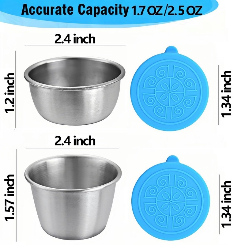 2 Sizes Salad Dressing Container to Go,Leakproof Condiment Containers with