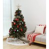 Lewondr 48 Inch Christmas Tree Skirt, Soft Velvet Christmas Tree
