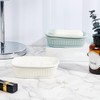 VanEnjoy White Ceramic Soap Dish, Self-Draining Kitchen Sink Soap Holder