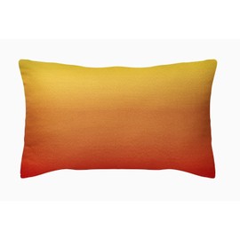 Fab Habitat Indoor/Outdoor Lumbar Pillow Made from Recycled Polyester Yarn - Double Sided, Stain Resistant, Machine Washable - Ombre - Patio, Deck, Porch, Living Room - Big Sur Sunset (14" x 24")
