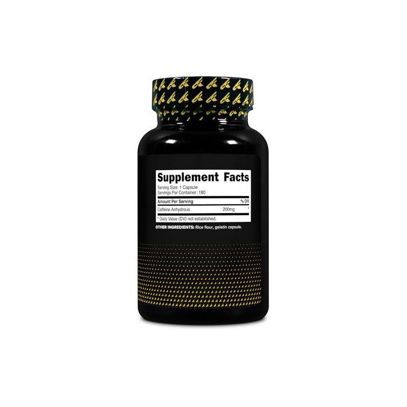Primaforce Píldoras de Cafeína - 200 mg - 180 cápsulas