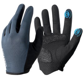 ROCKBROS Road-to-Sky Cycling Gloves Spring Summer Cycling Gloves Touchscreen Breathable Shockproof Running Gloves Women / Men for Cycling, Running, Fitness, Hiking, Blue, XL
