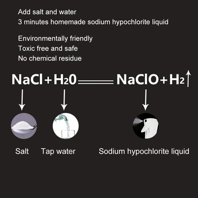 Household Sodium Hypochlorite Generator Portable Cleaning Water Maker Machine Home