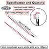 HUAZIZ Pack of 100 Pre-Wired LED, Diode Light, 12 V