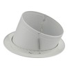 6-Inch White Recessed Sloped Ceiling Baffle Trim