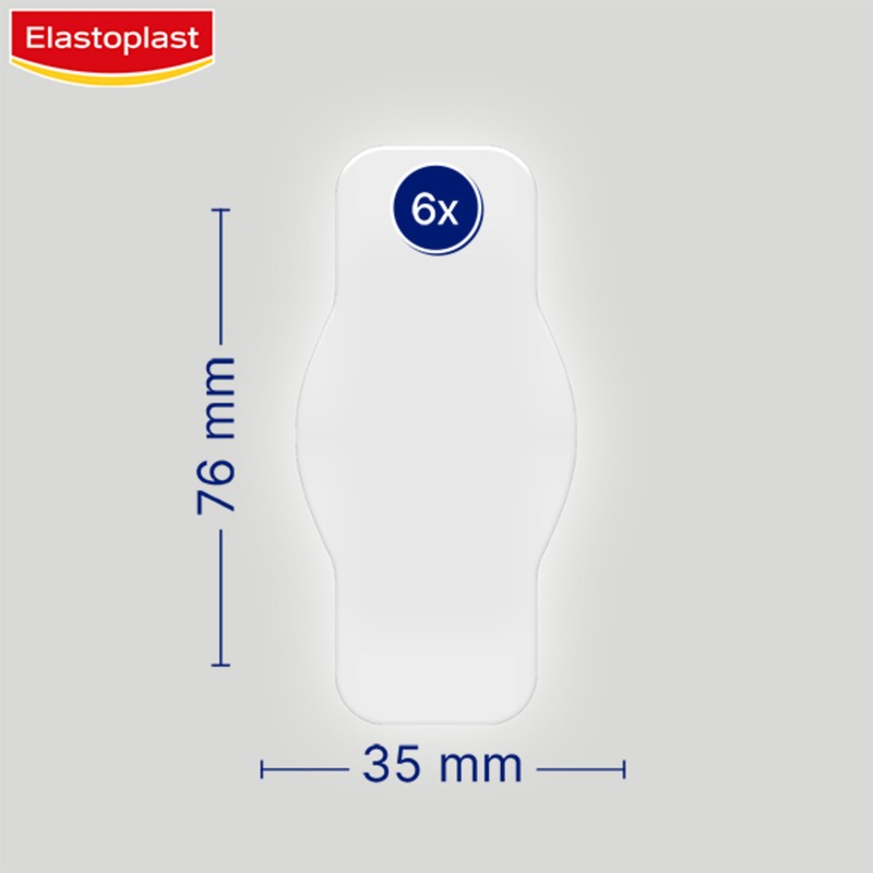 Elastoplast Second Skin Protection Plasters (6 Pieces), Hydrocolloid Waterproof Plasters