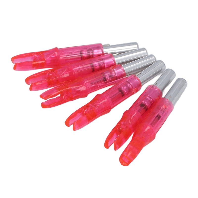6Pcs Lighted Arrow Nocks High Visibility High Light Transmittance Waterproof