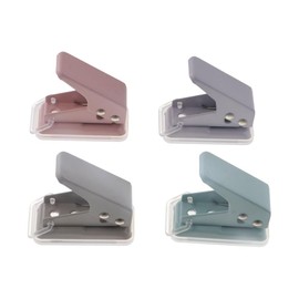 4 Pcs Mini Single Hole Punch, 1 Hole Paper Punch, 10 Sheets Punch Capacity, Handheld Paper Hole Punch for Paper, Chipboard, Index Cards, Art Project