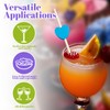 200 PCS Cocktail Sticks, Bamboo Sticks with Coloured Hearts, Bamboo